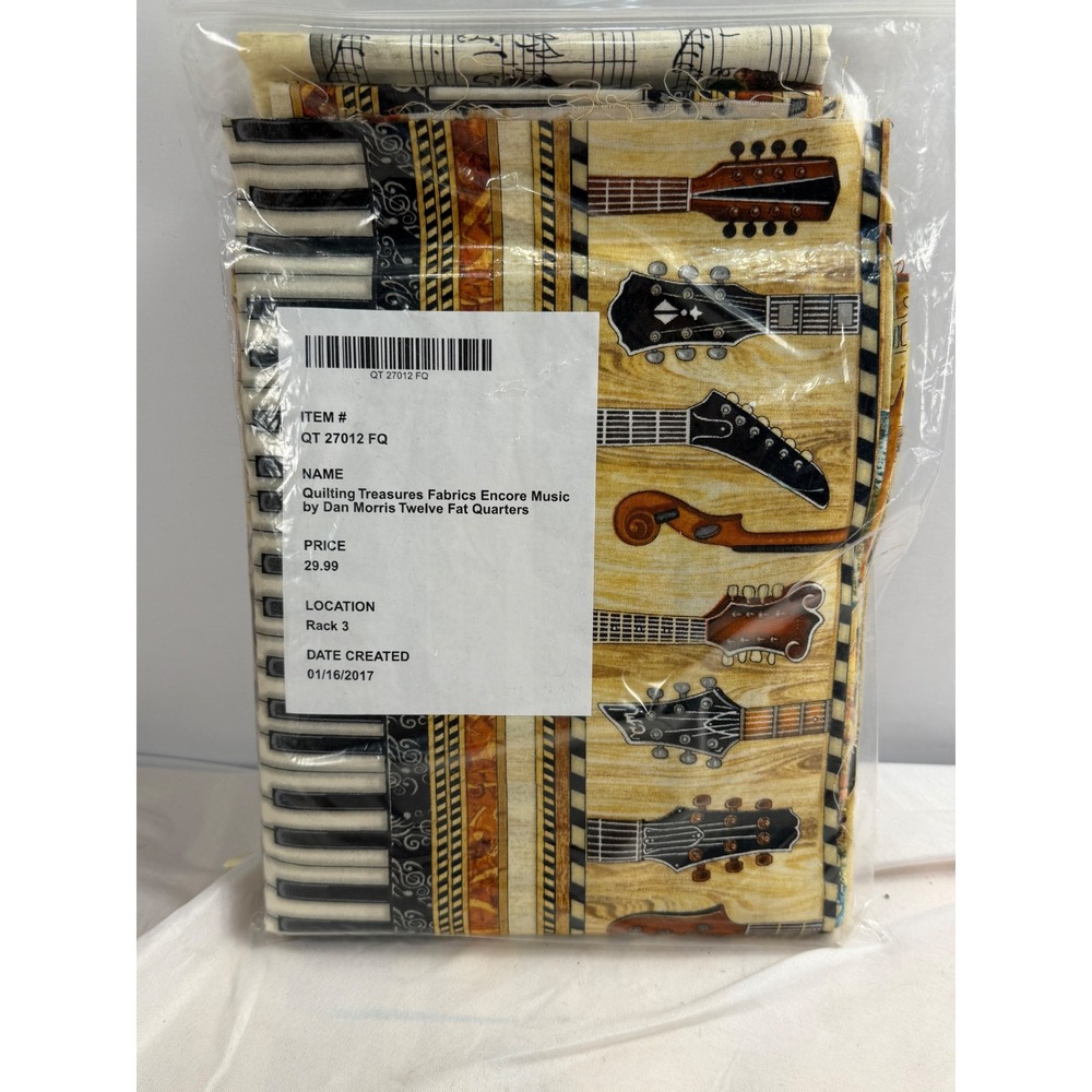 Quilting Treasures Encore Music Dan Morris 12 Fat Quarters Bundle QT 27012 FQ